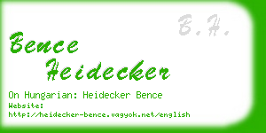 bence heidecker business card